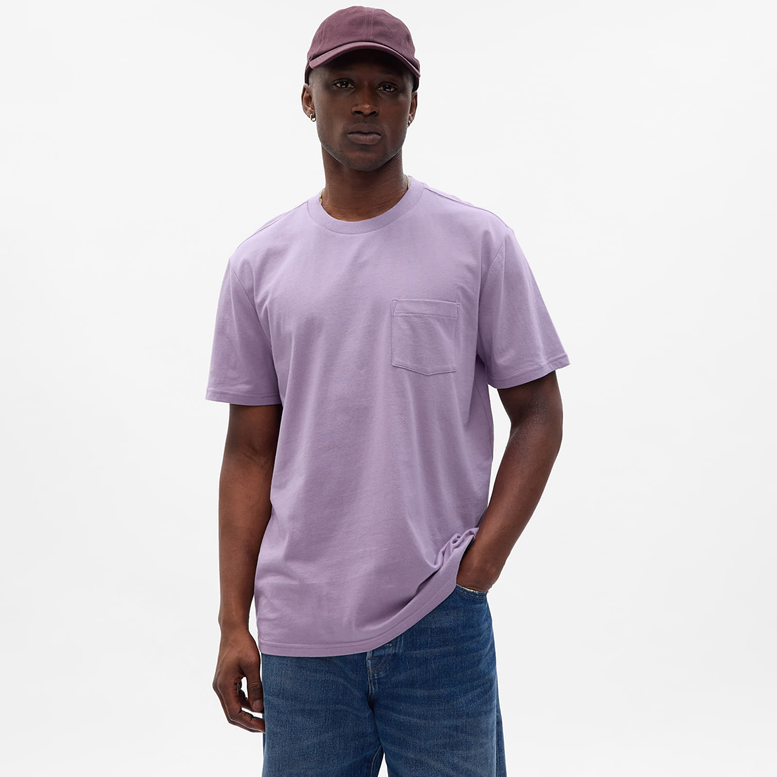 T-shirt GAP Basic Pocket Tee Amethyst S