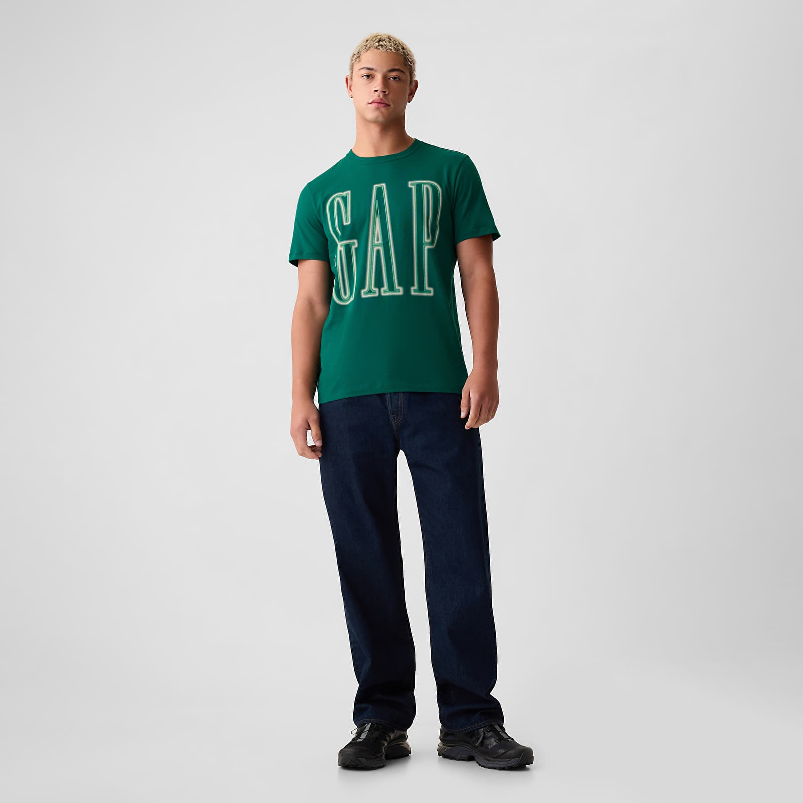 Camisetas GAP Neon Logo Tee Aventurine Green 195421