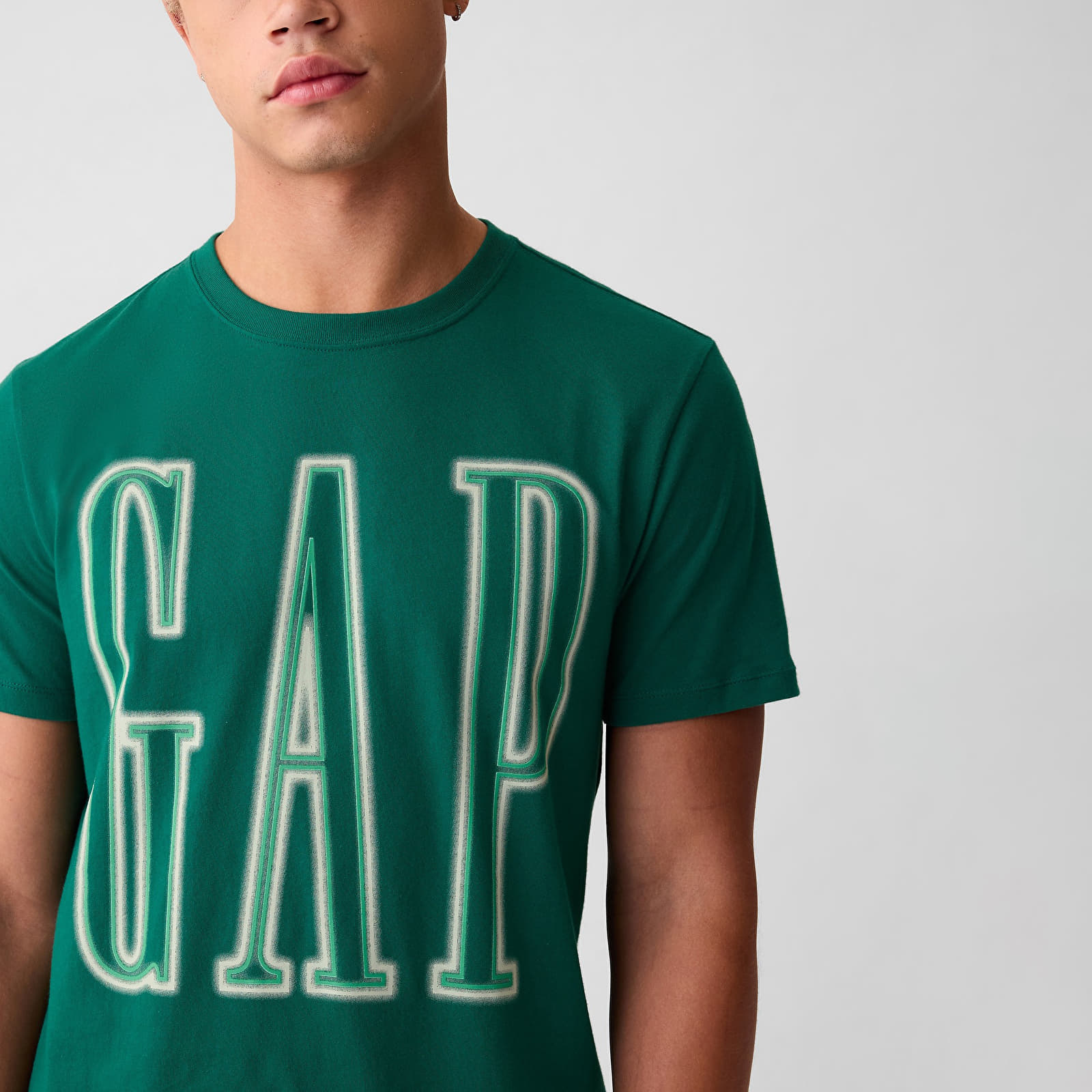 Camisetas GAP Neon Logo Tee Aventurine Green 195421
