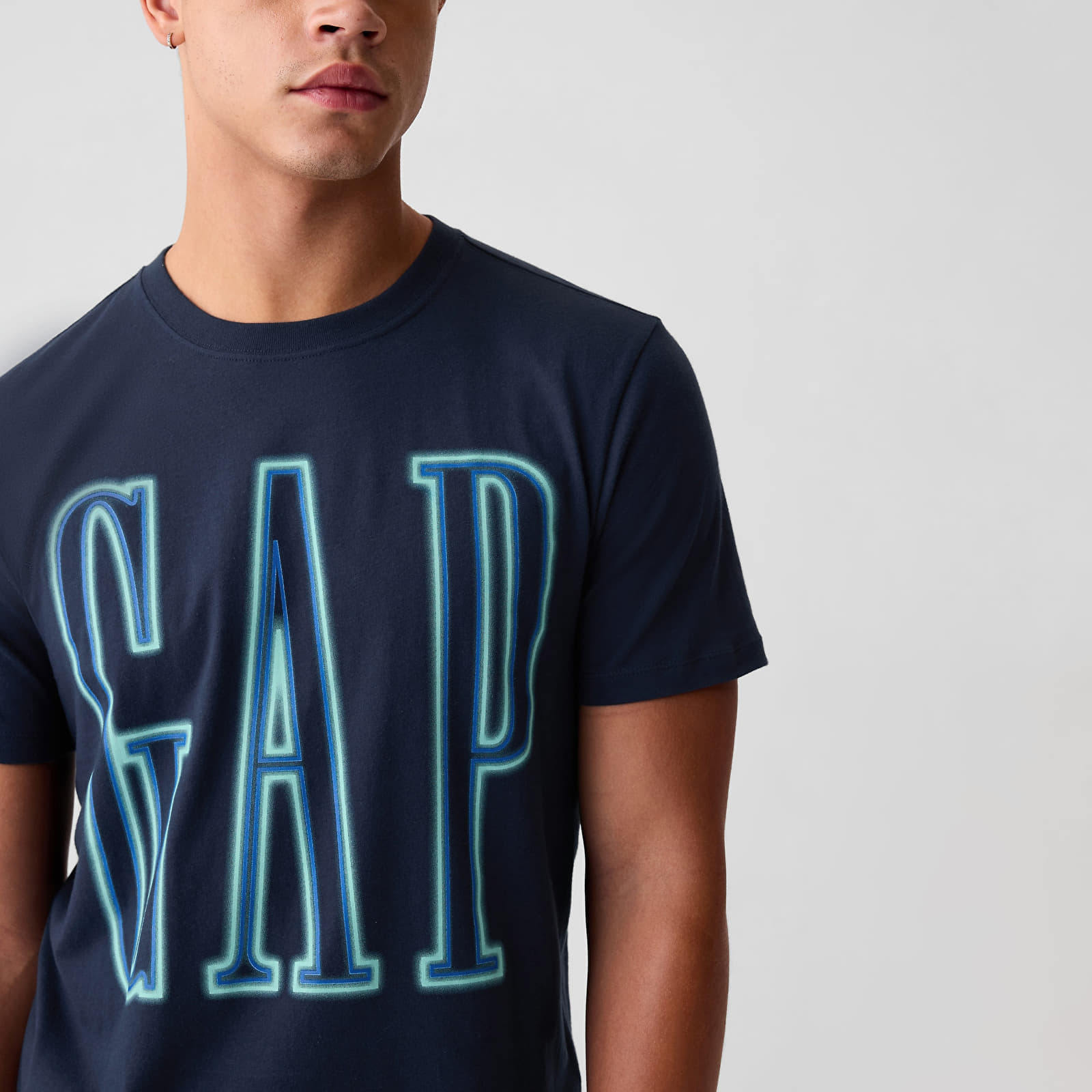 T-shirt GAP Neon Logo Tee Tapestry Navy M