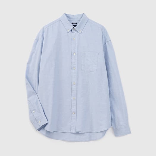 Košeľa GAP Longsleeve Standard-Fit Oxford Logo Shirt Light Blue