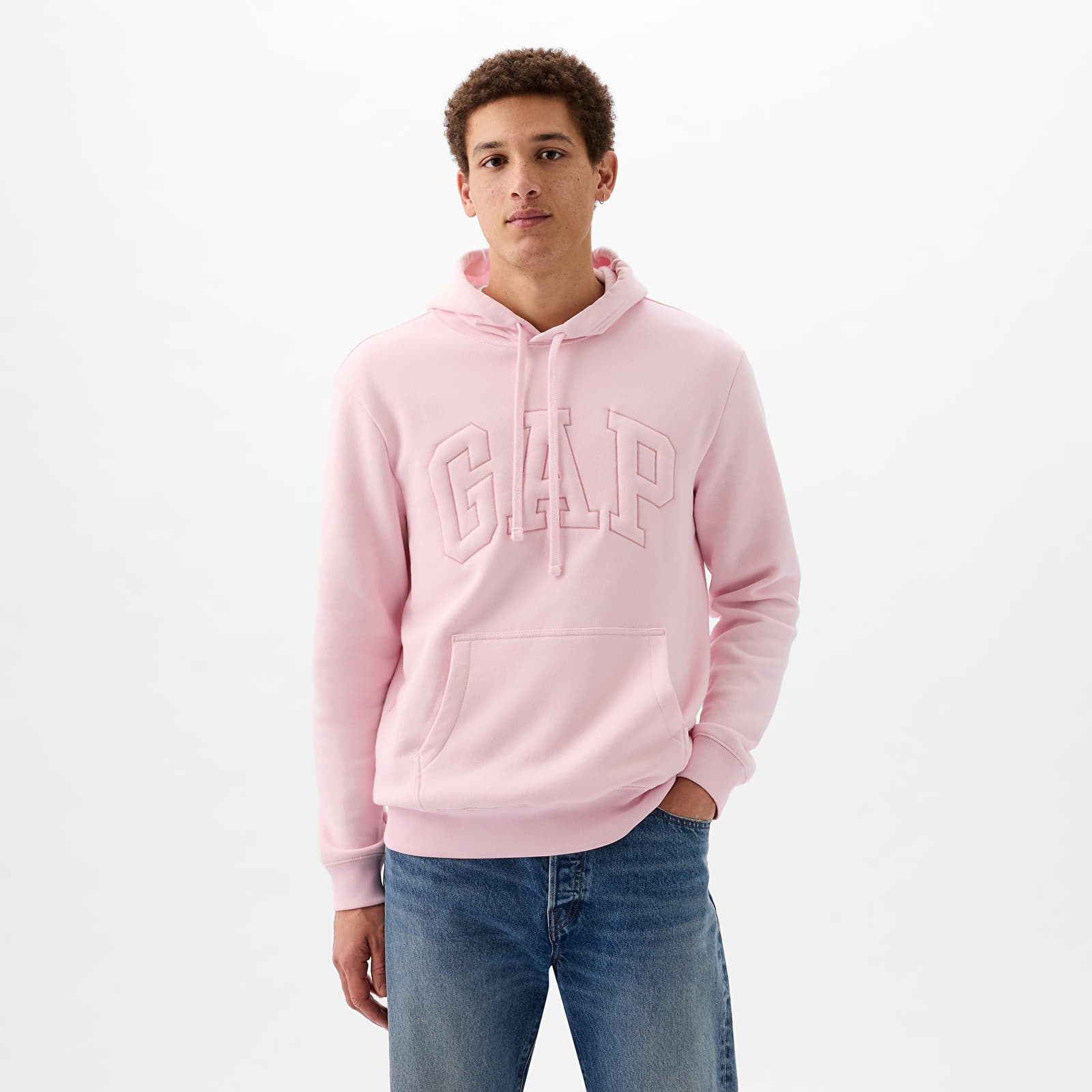 Hoodies and sweatshirts  GAP Pullover Puff Logo Hoodie Light Peony
