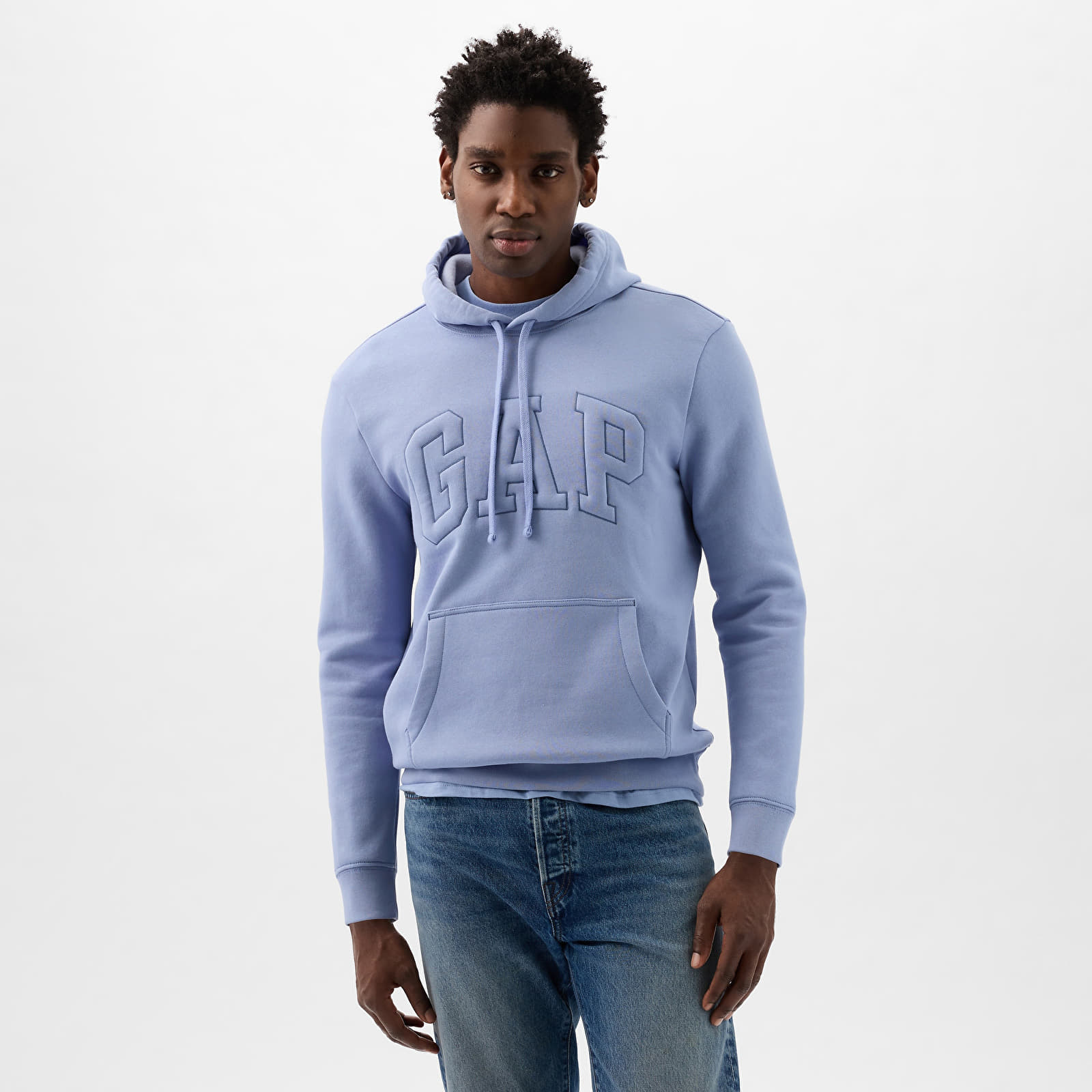 Hoodies and sweatshirts  GAP Pullover Puff Logo Hoodie Distant Blue