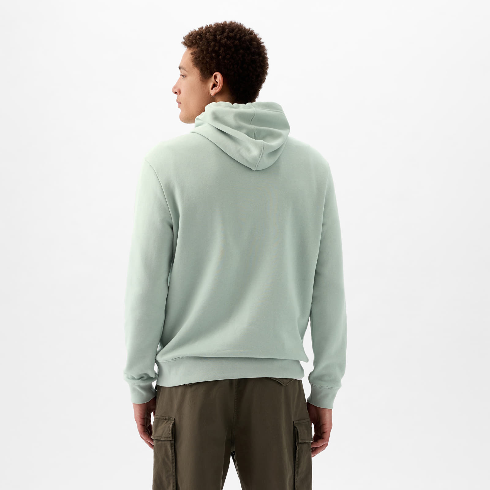 Sweatshirts GAP Pullover Puff Logo Hoodie Frothy Aqua