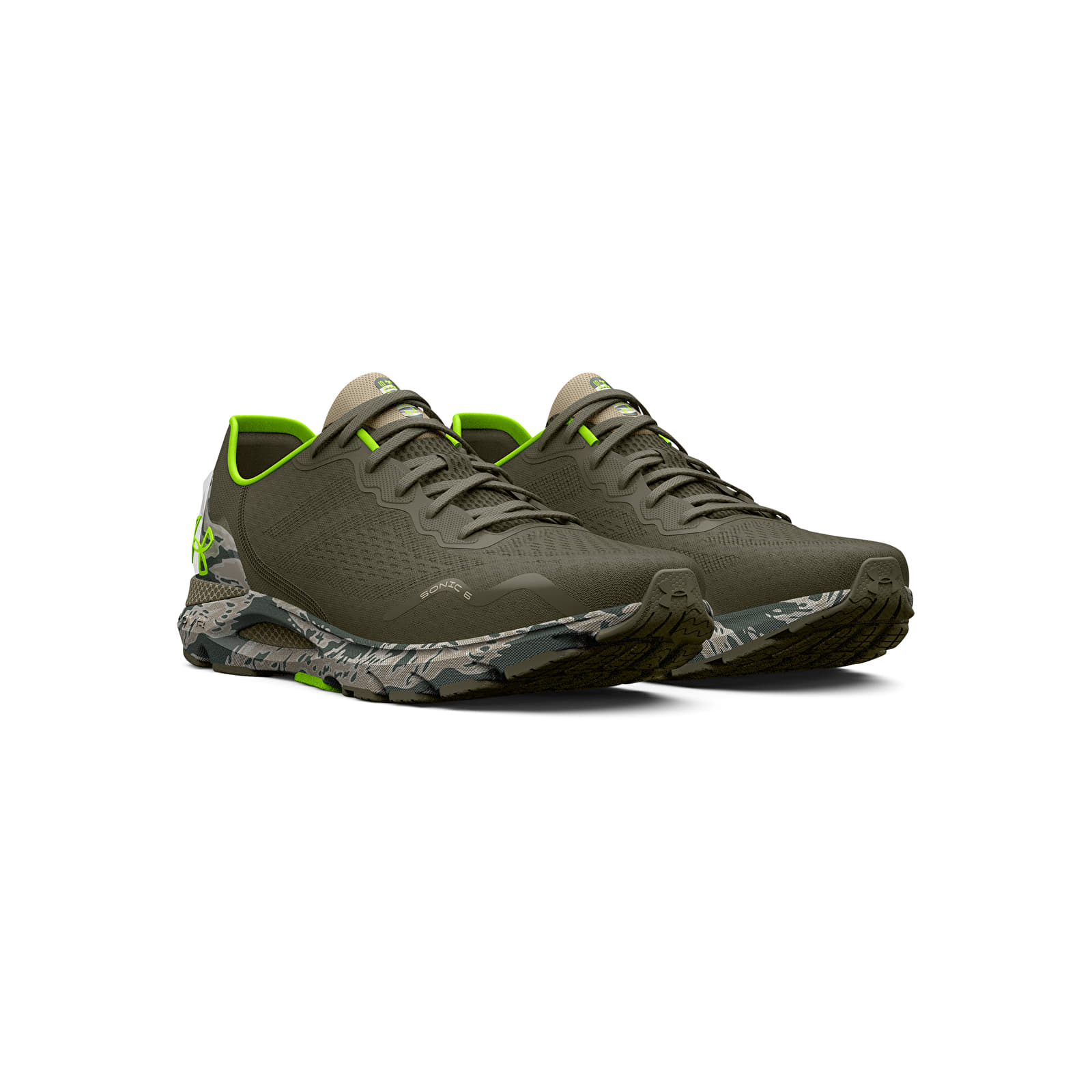 Pánské tenisky a boty Under Armour HOVR Sonic 6 Camo Mossy Taupe
