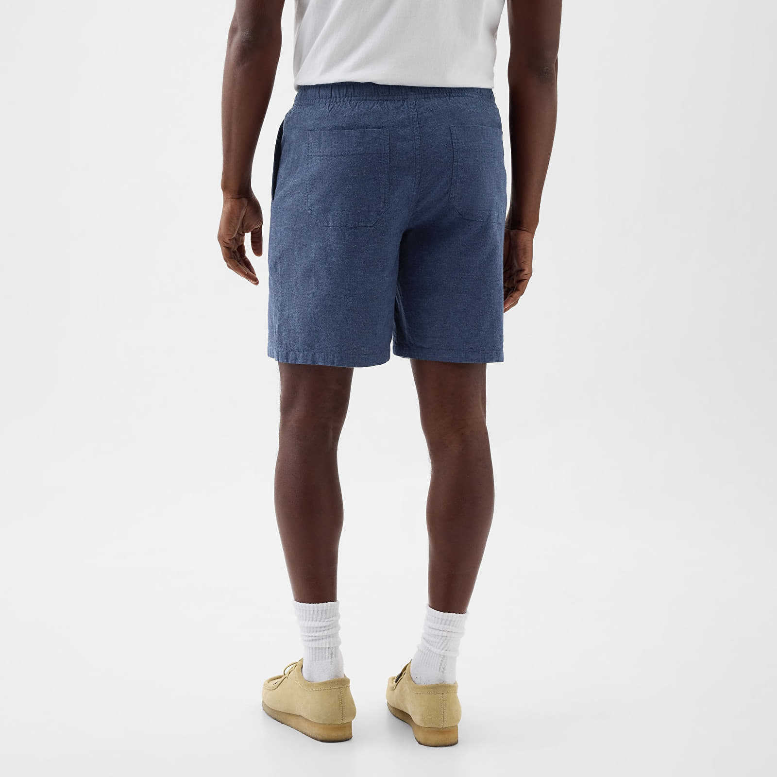 Kratke hlače GAP 8 Inch Linen Cotton Easy Shorts Bainbridge Blue
