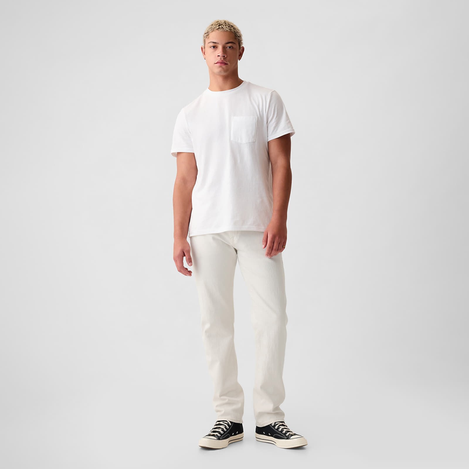 Kalhoty GAP Denim Pants Straight Carls Stone
