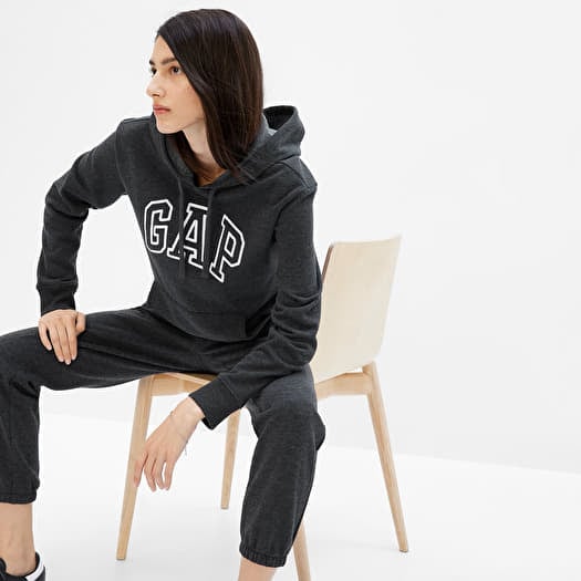 Sweatshirt GAP Pullover Logo Hoodie Charcoal Heather