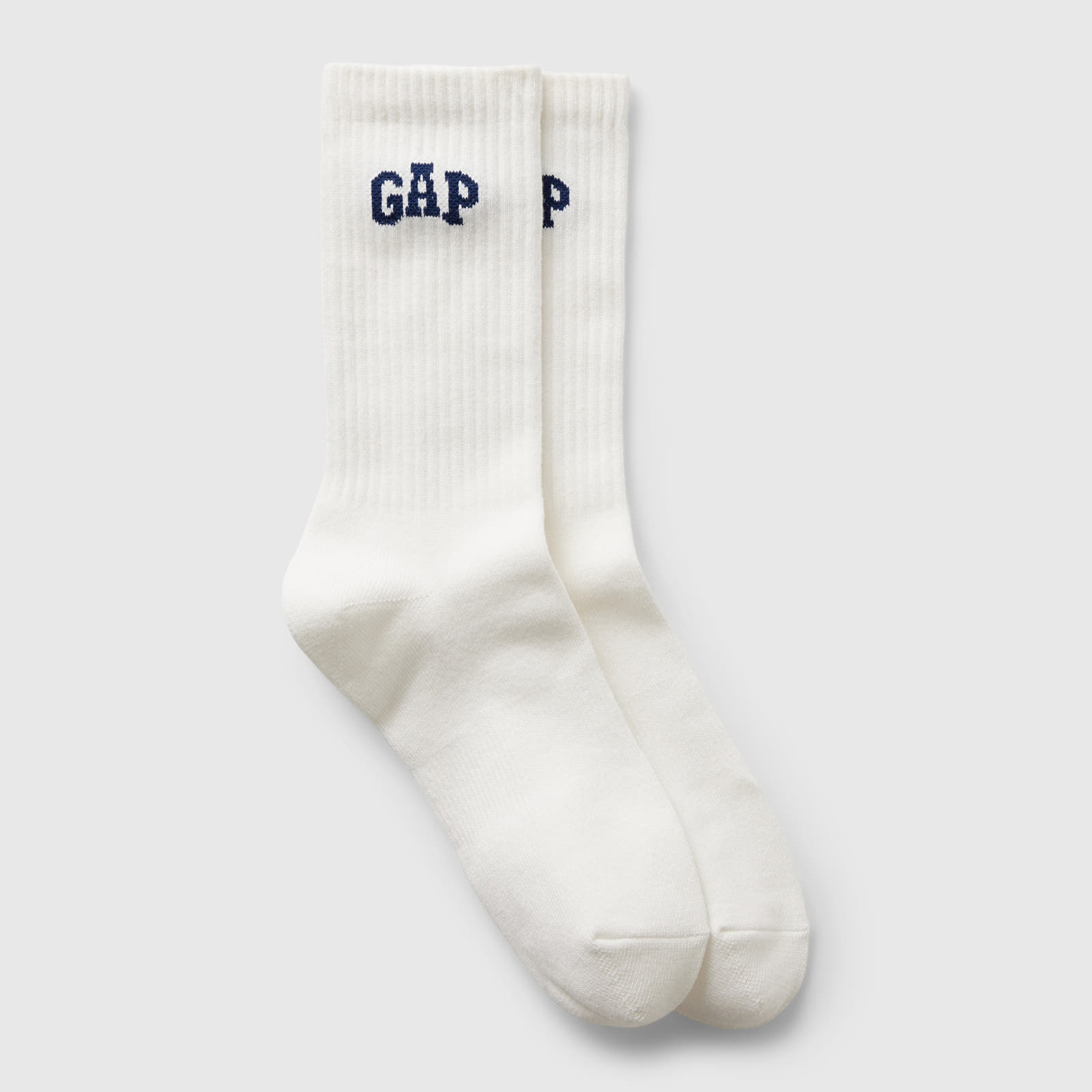 GAP Logo Crew Socks New Off White Opt1