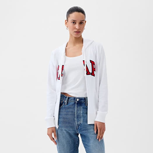 Sweatshirt GAP Fullzip Logo Hoodie Optic White V6