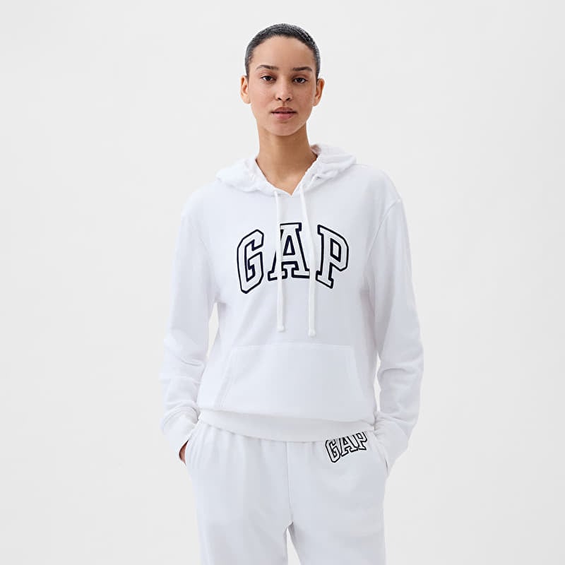 Sweatshirt GAP Pullover Logo Hoodie Optic White V6