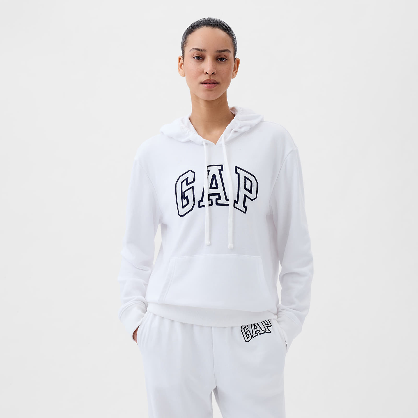 Sweatshirts GAP Pullover Logo Hoodie Optic White V6
