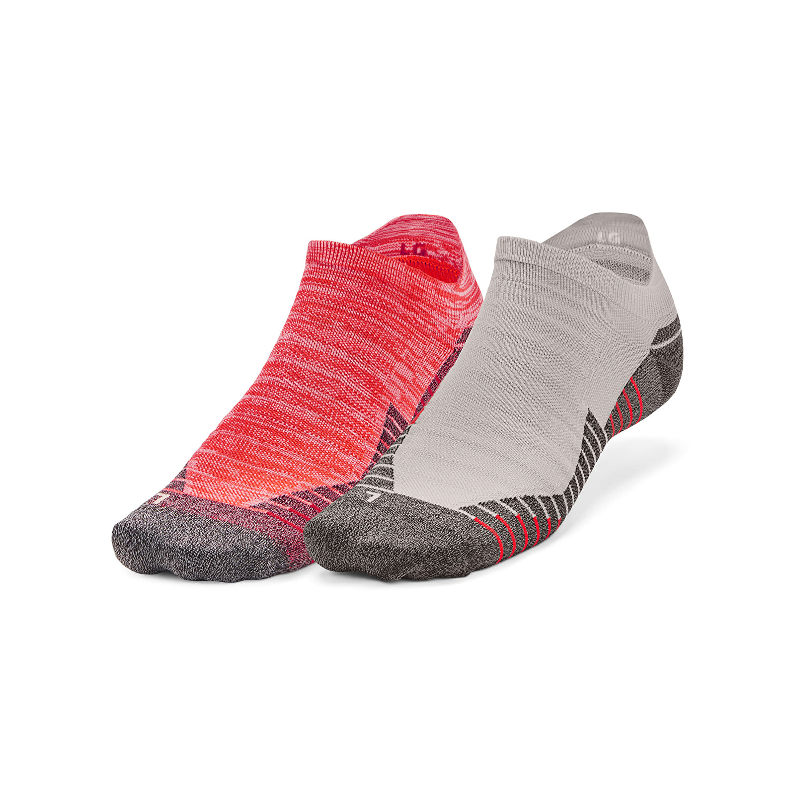 Socks Under Armour Run No Show Tab 2Pk Bolt Red