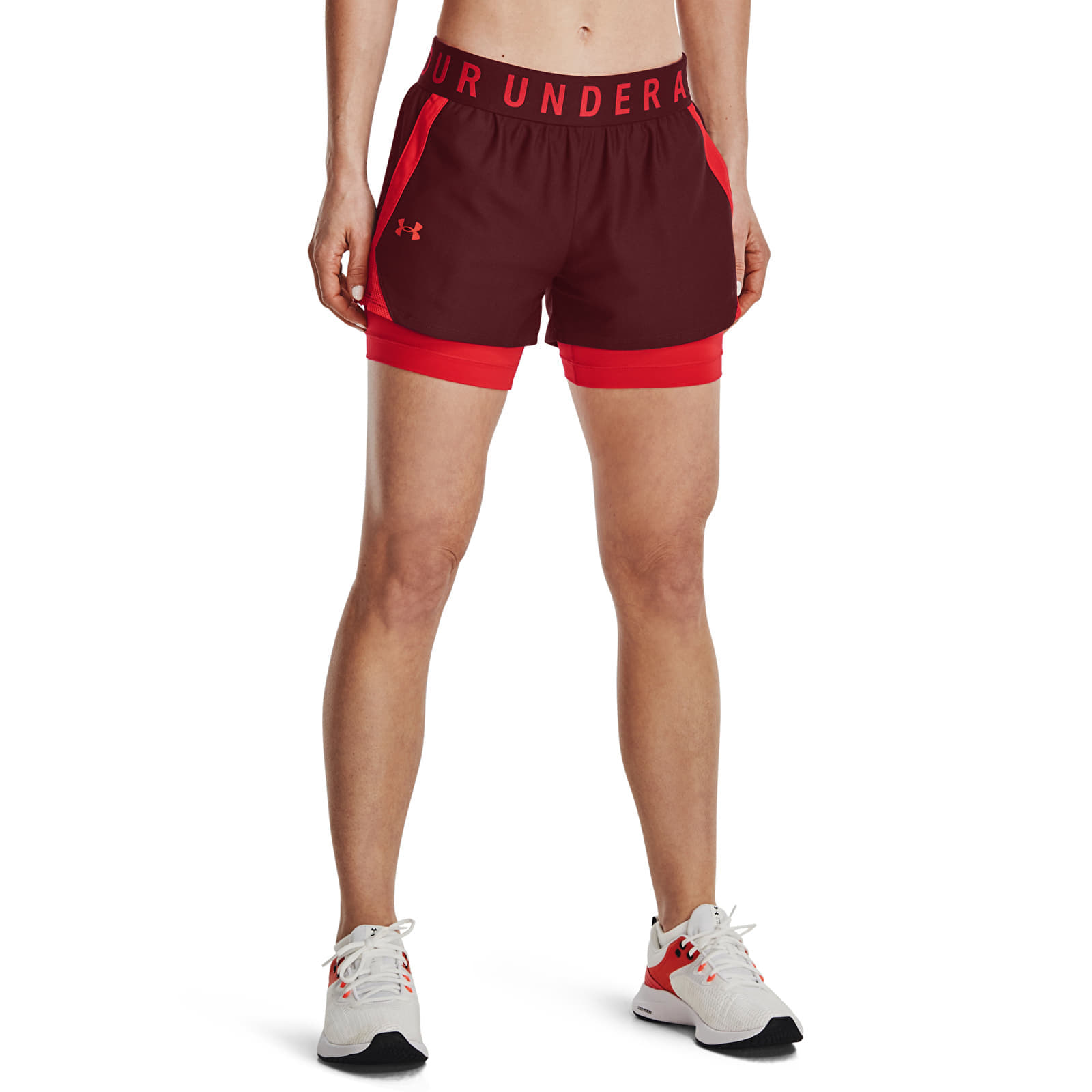 Under Armour Play Up 2-In-1 Shorts Chestnut Red