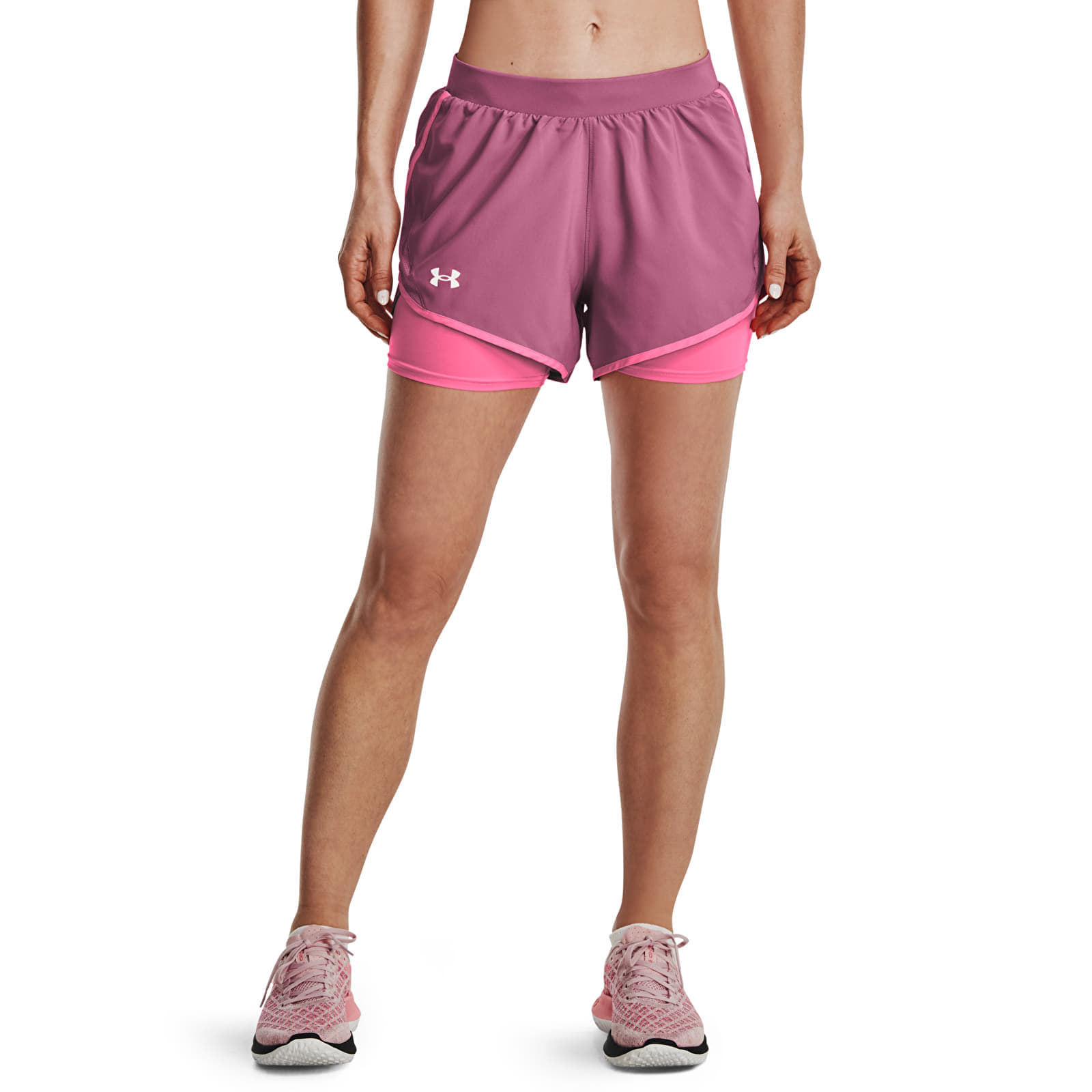 Pantaloncini Under Armour Fly By 2.0 2N1 Short Pace Pink XS