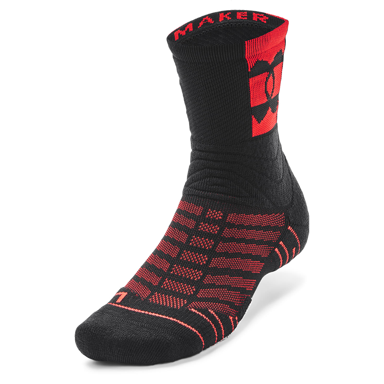 Čarape Under Armour Playmaker Mid-Crew Black