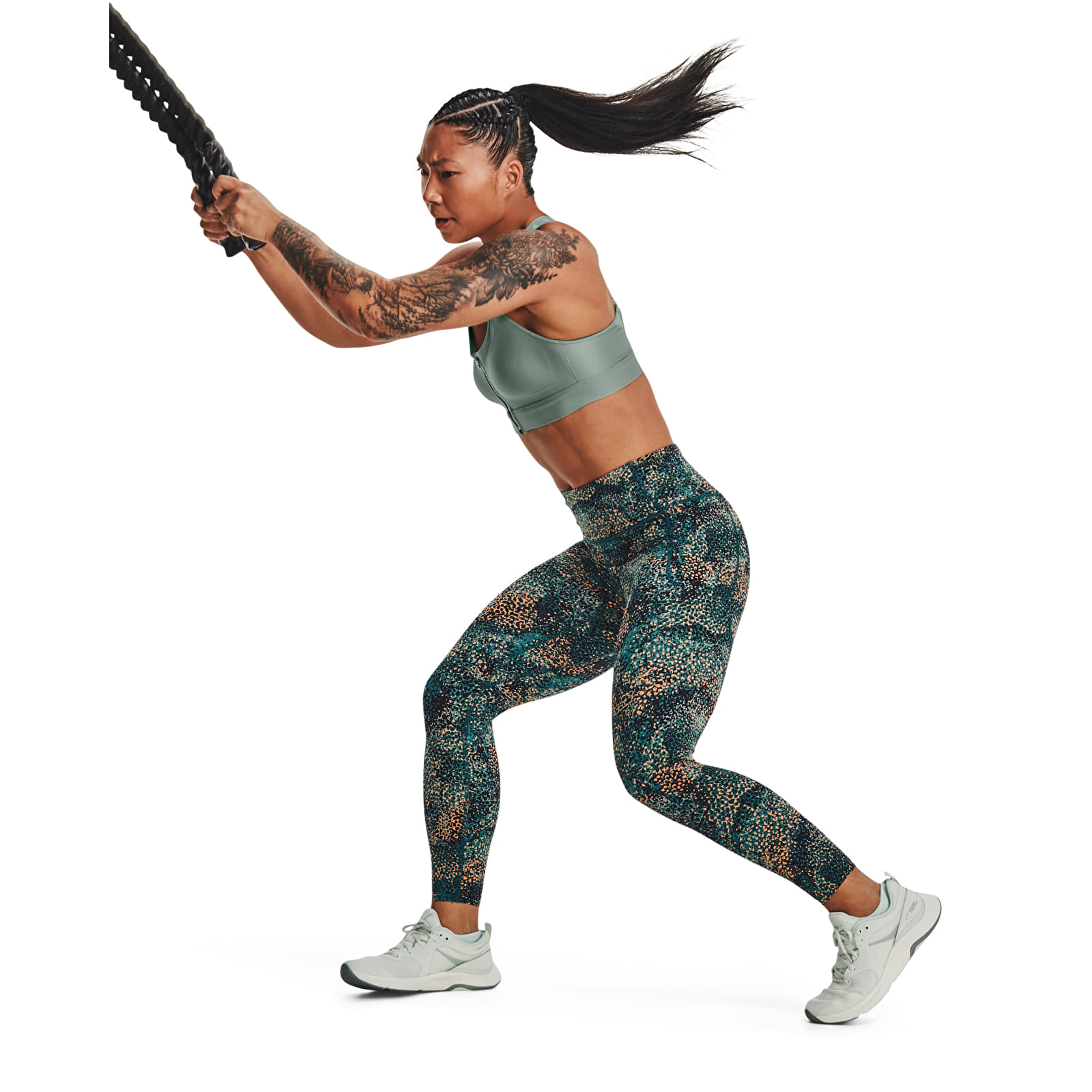 Tajic Under Armour Meridian Print Ankle Leg Tourmaline Teal