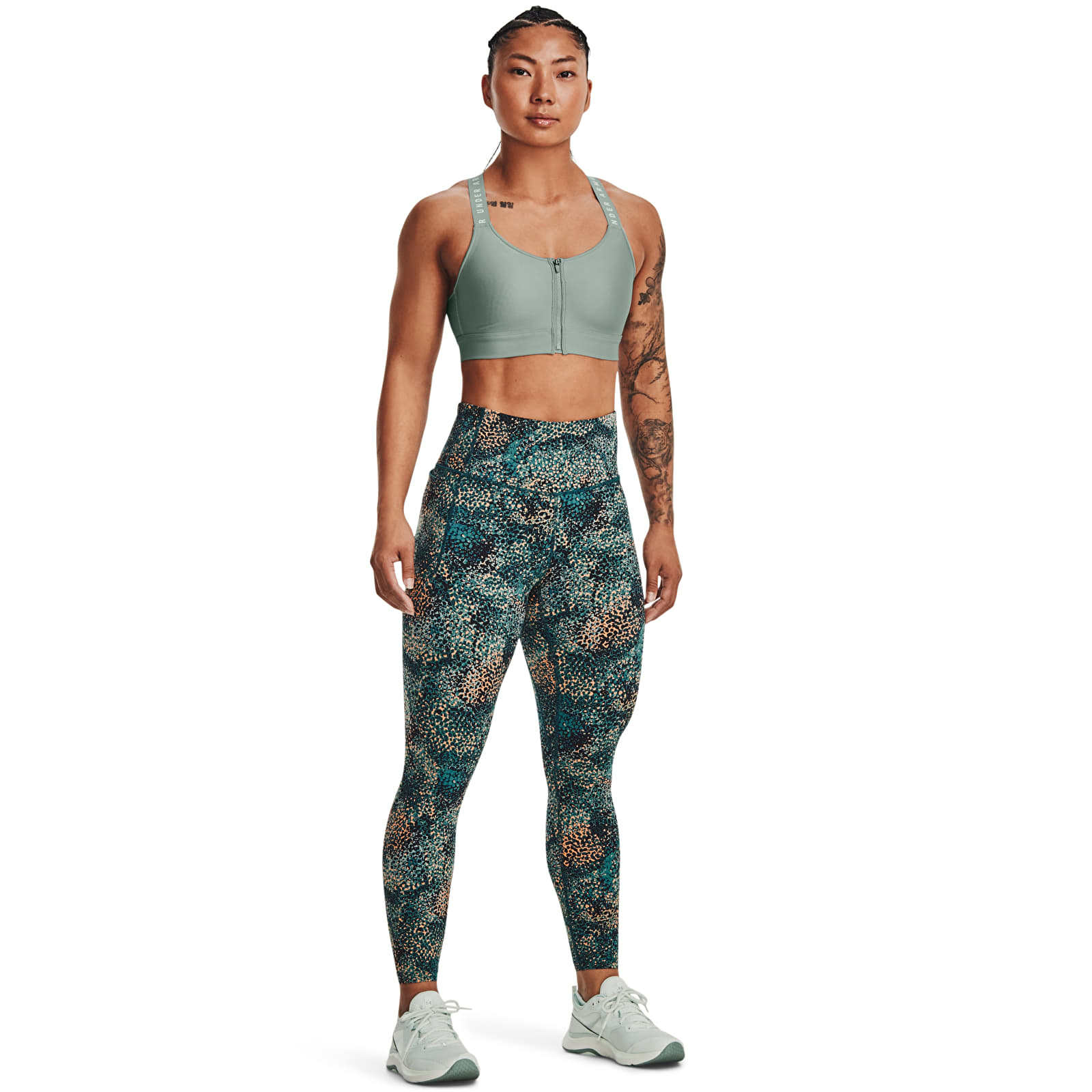 Tajic Under Armour Meridian Print Ankle Leg Tourmaline Teal