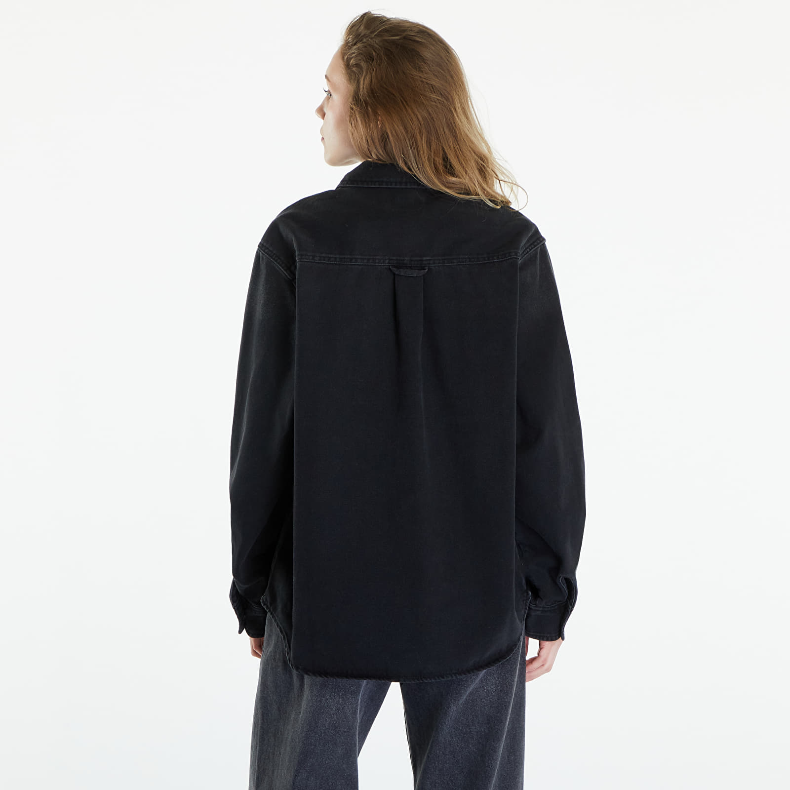 Μπουφάν Carhartt WIP Harvey Shirt Jac UNISEX Black Dark Used Wash