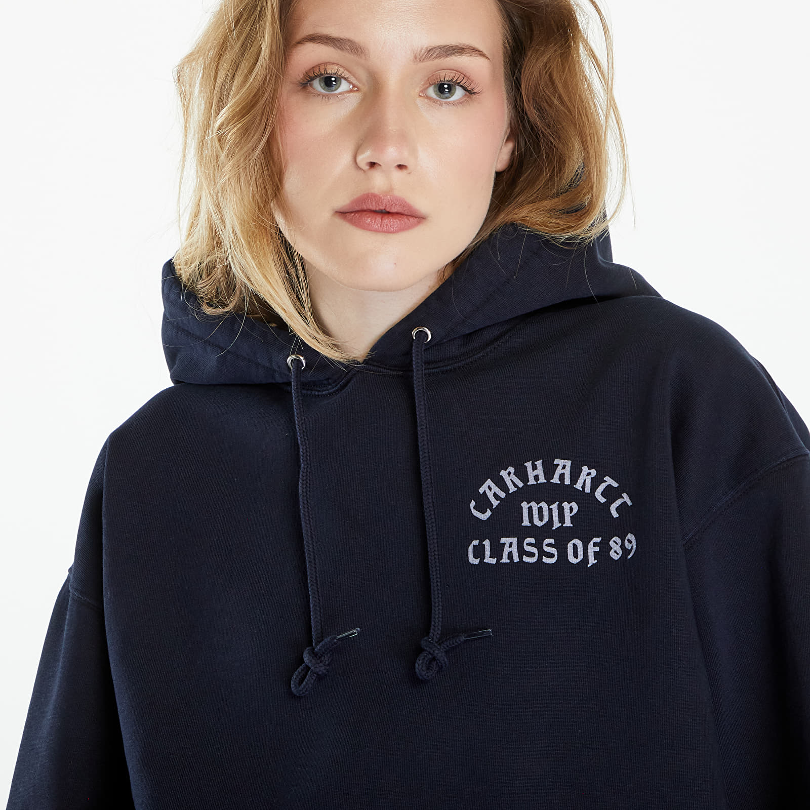 Hættetrøjer og sweatshirts Carhartt WIP Hooded Class of 89 Sweat UNISEX Dark Navy/ White Garment Dyed