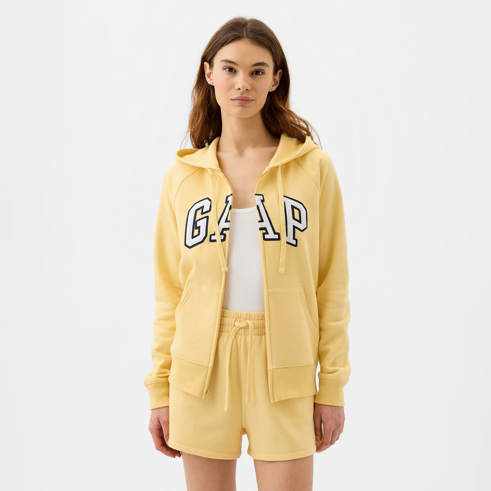 Yellow hoodie gap top