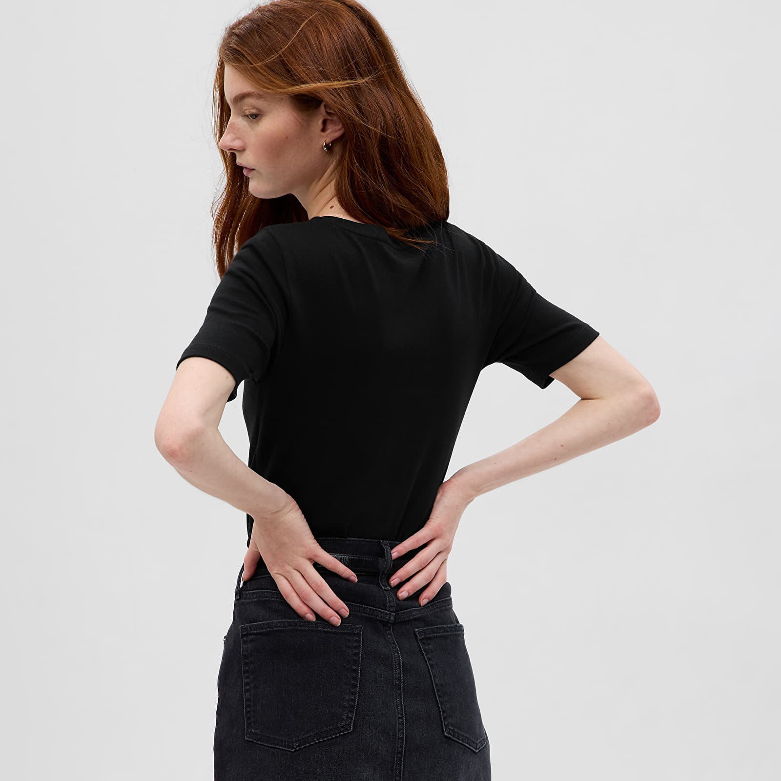 Camisetas GAP Modern Crewneck T-Shirt Black