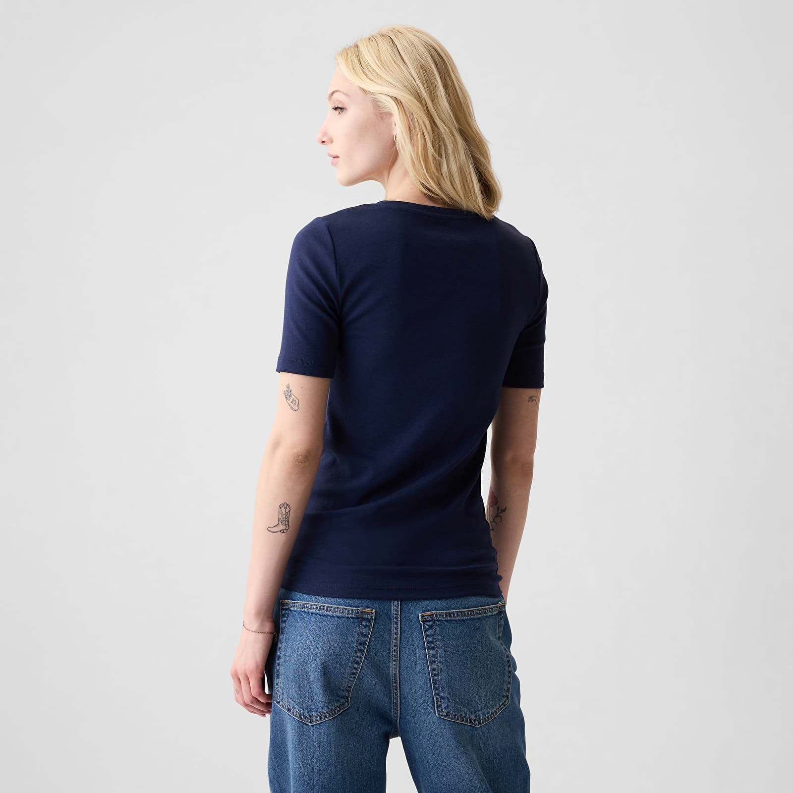 T-särgid GAP Modern Crewneck T-Shirt Navy Uniform