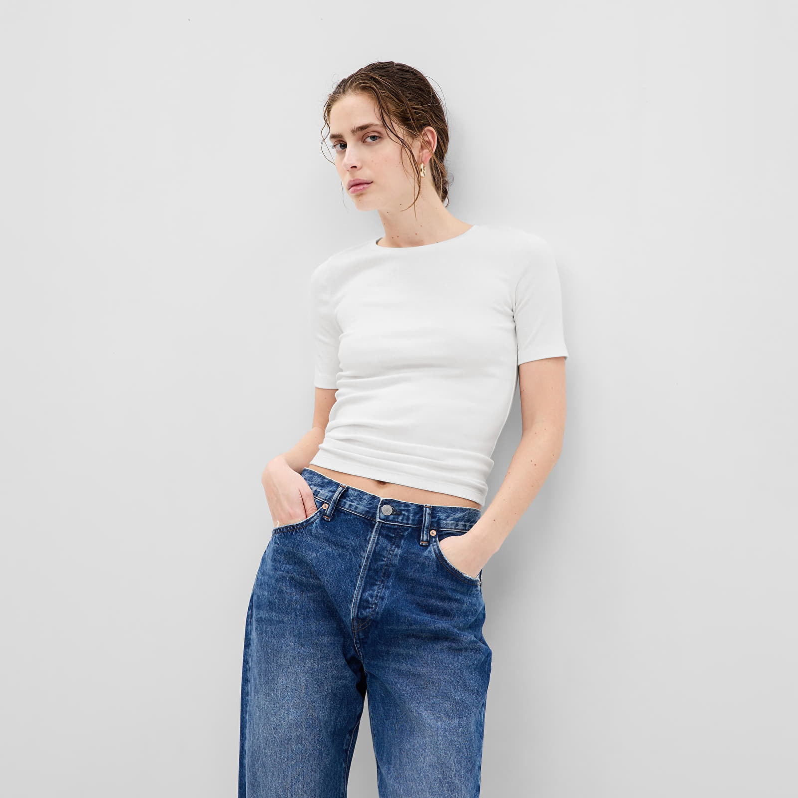 Camisetas GAP Modern Crewneck T-Shirt Fresh White
