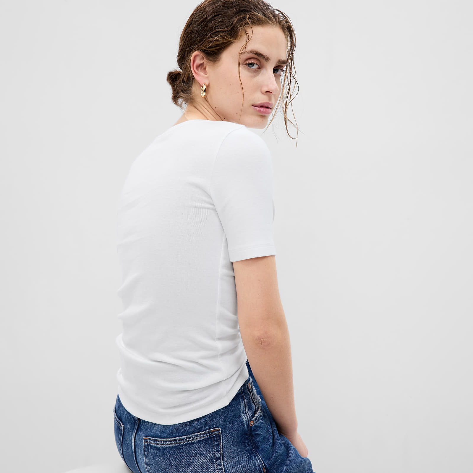 Camisetas GAP Modern Crewneck T-Shirt Fresh White