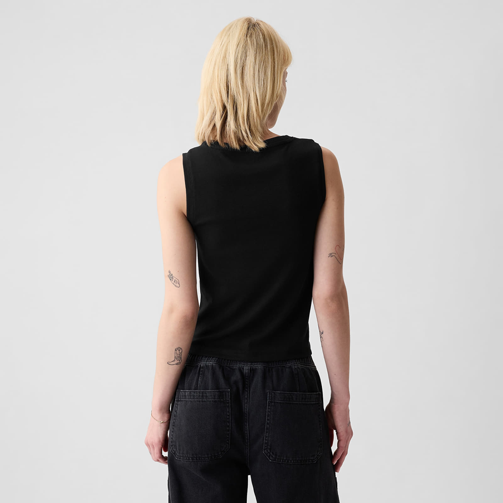 Tank tops GAP Sleeveless Modal Shell Black