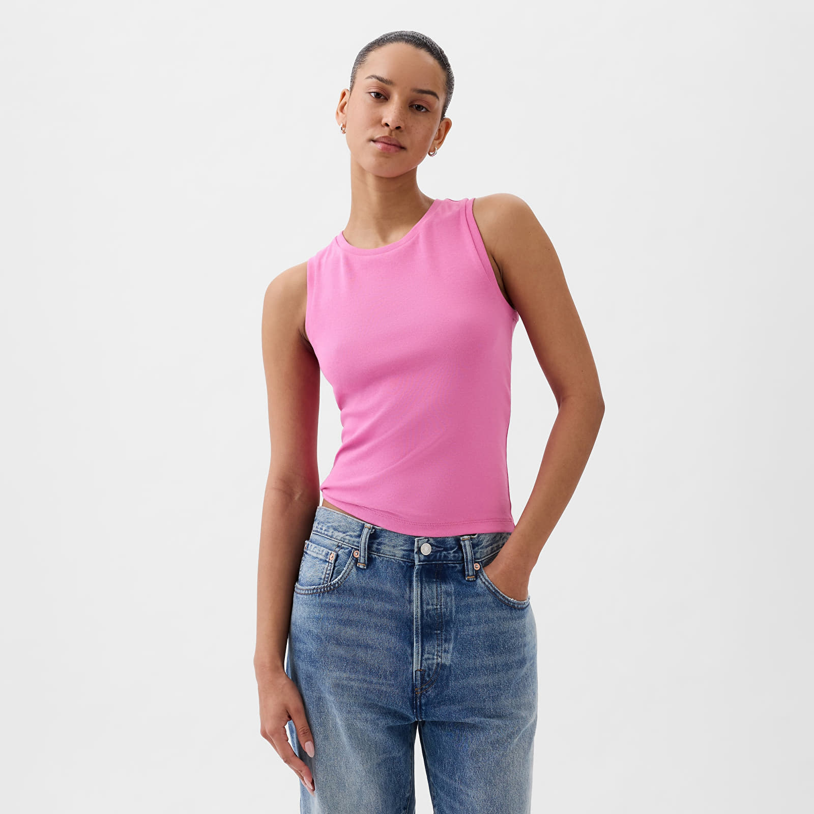 Tank tops GAP Sleeveless Modal Shell Indie Pink