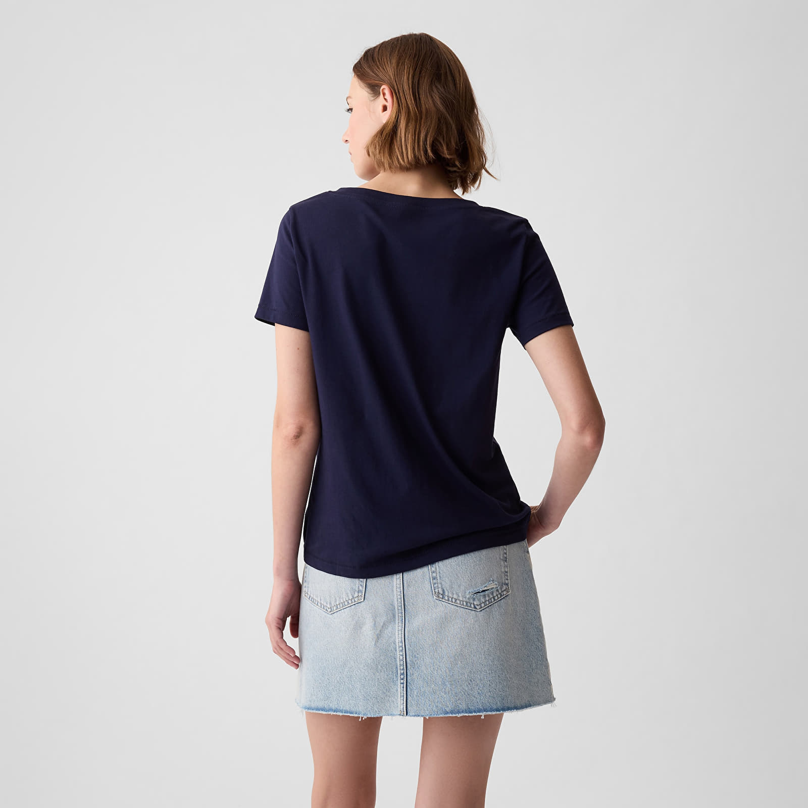 T-shirts GAP Basic V-Neck Tee Navy Uniform