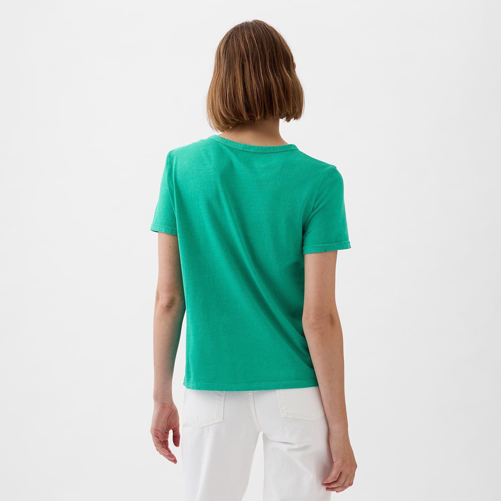 T-krekli GAP Crewneck Tee Simply Green 16-5936