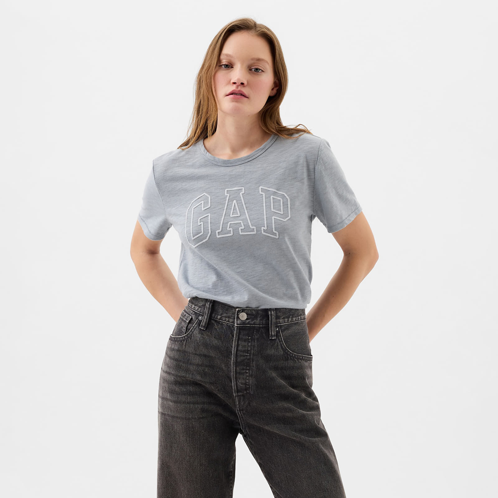 T-shirts GAP Logo Slub Tee Crystal Blue Dusk