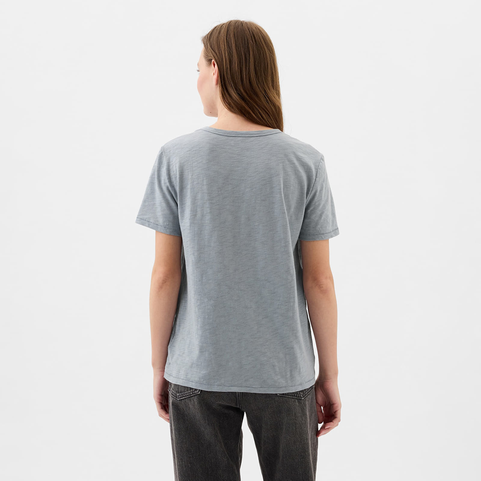 T-shirts GAP Logo Slub Tee Crystal Blue Dusk