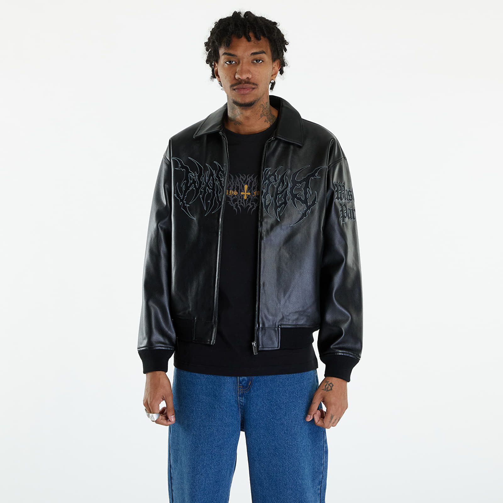 Jackets Wasted Paris Varsity Jacket Blitz Black | Queens