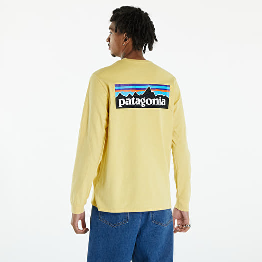 T shirts Patagonia M s L S P 6 Logo Responsibili Tee Milled Yellow Queens
