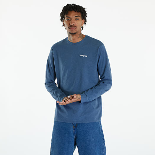 Tričko Patagonia M's L/S P-6 Logo Responsibili-Tee Utility Blue