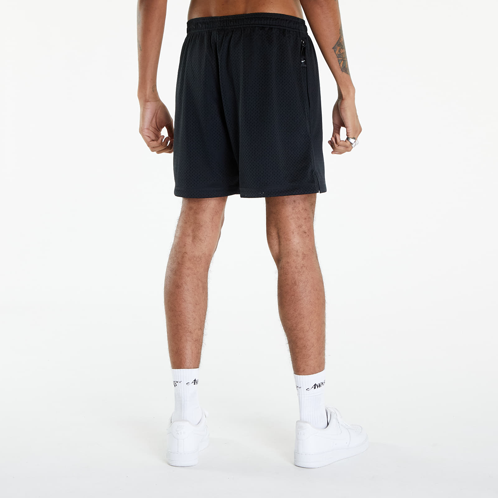 Šortky Nike Solo Swoosh Men's Mesh Shorts Black/ White