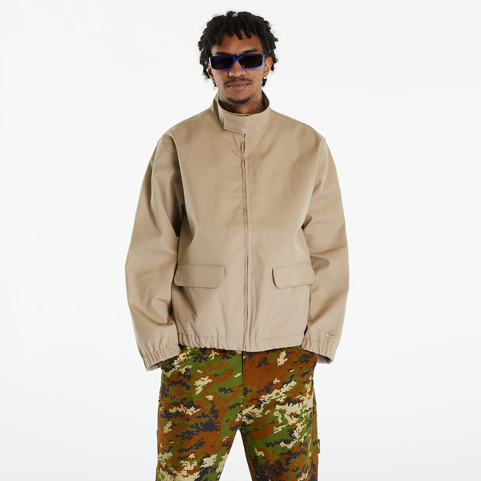 Bundy Nike Sportswear Storm-FIT Tech Pack Men's Cotton Jacket Khaki/ Star Blue/ Smoke Grey/ Khaki