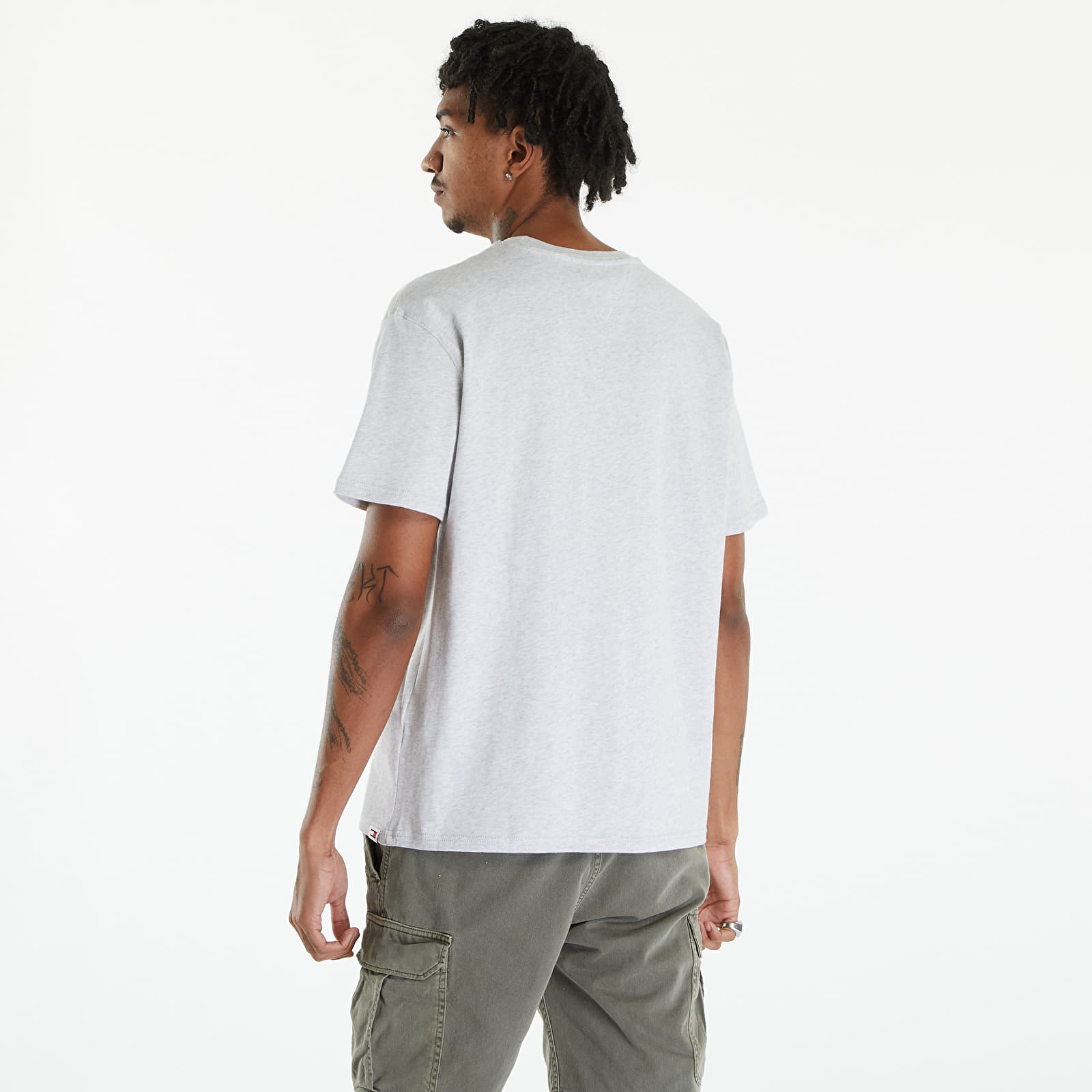 Trička Tommy Jeans Varsity Logo T-Shirt Silver Grey