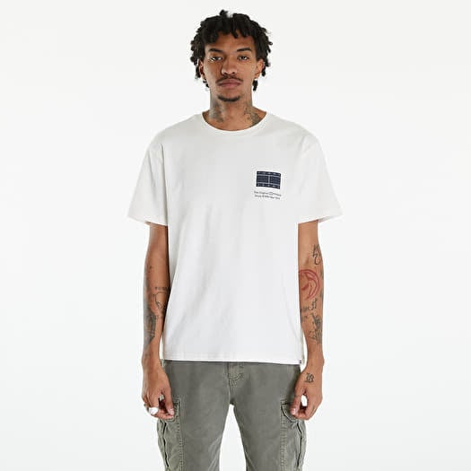 Tricou Tommy Jeans Printed Flag Logo T-Shirt Ancient White