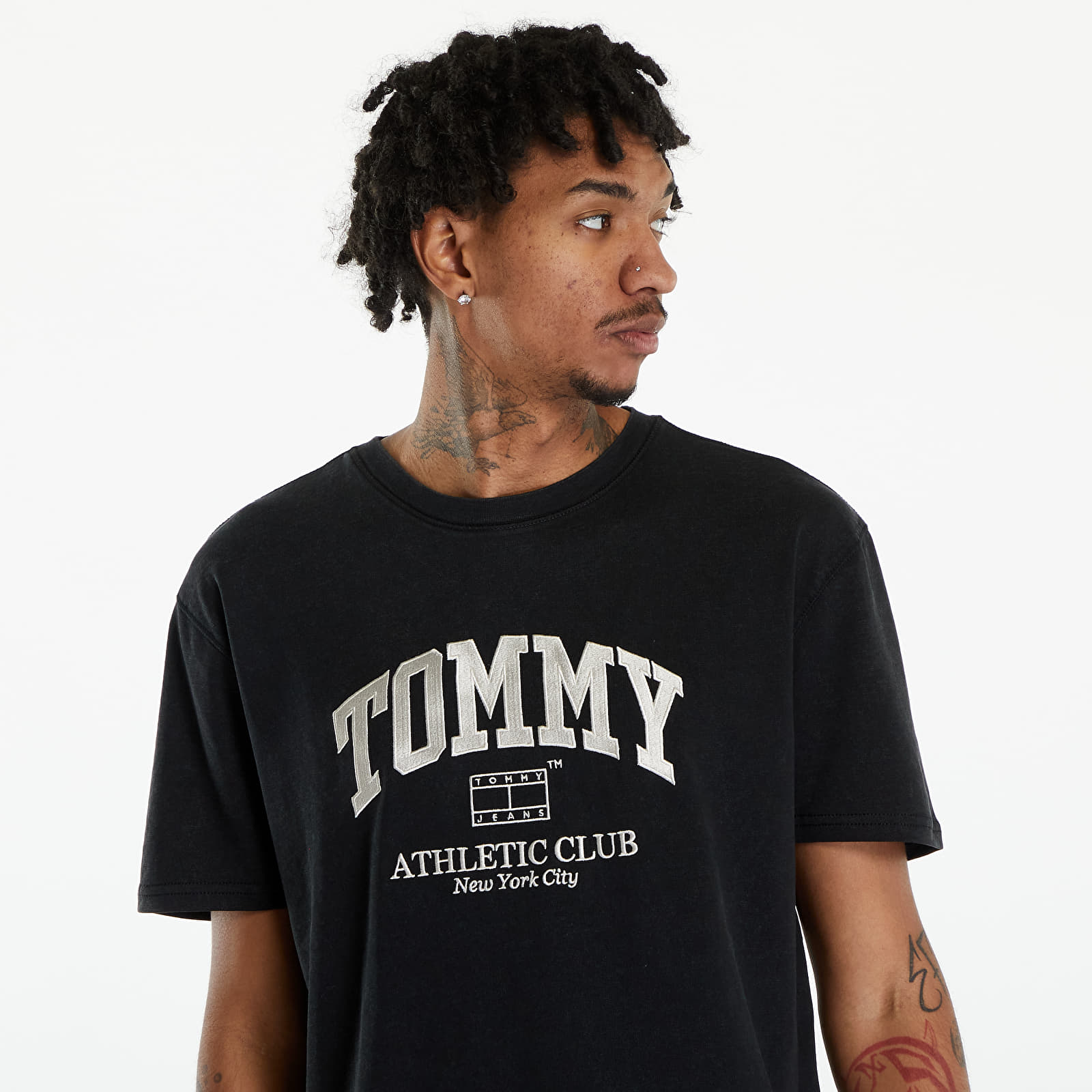 T-Shirts Tommy Jeans Varsity Logo T-Shirt Black