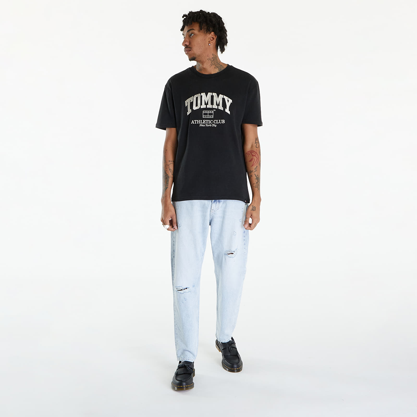 T-Shirts Tommy Jeans Varsity Logo T-Shirt Black