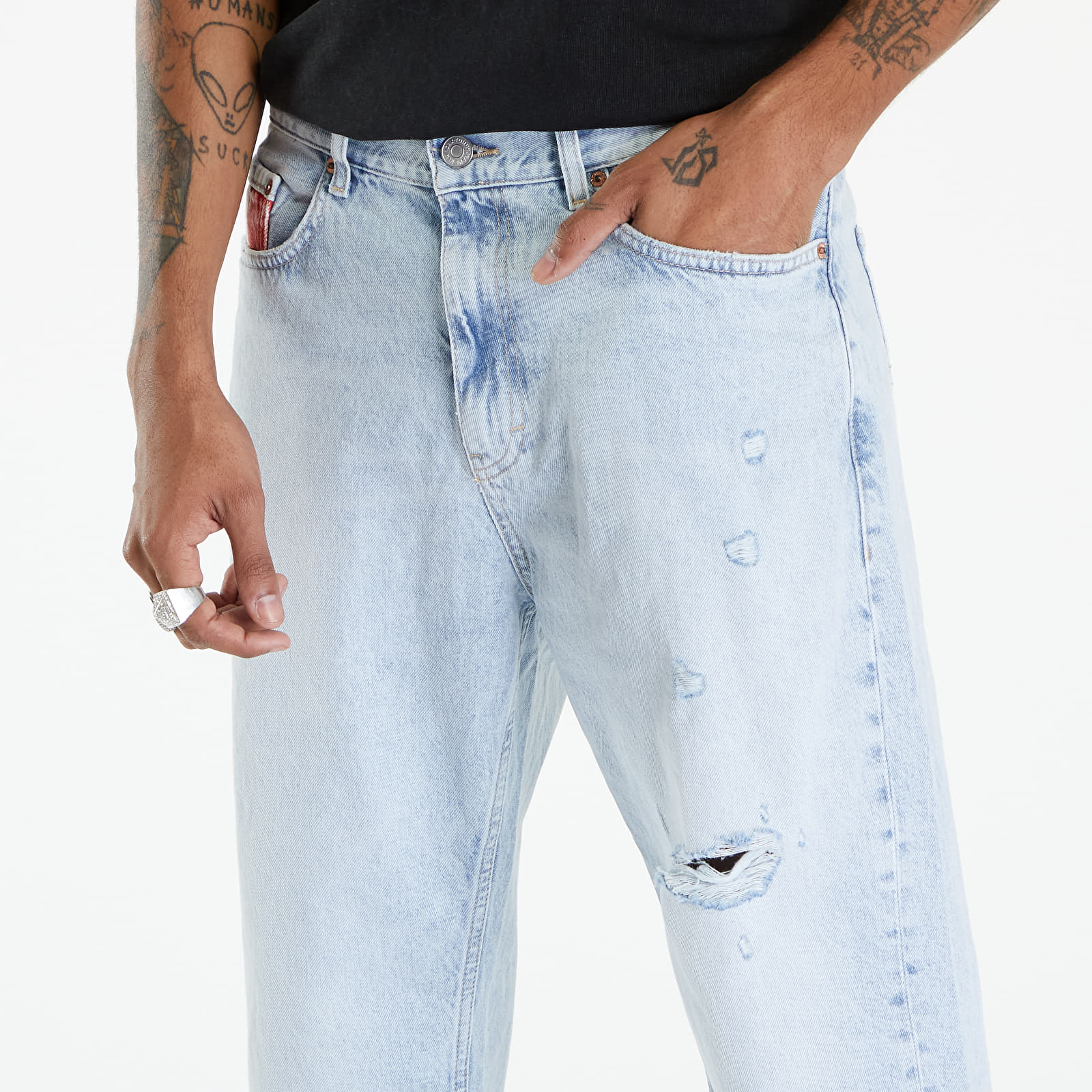 Džíny Tommy Jeans Isaac Relaxed Tapered Archive Jeans Denim Light