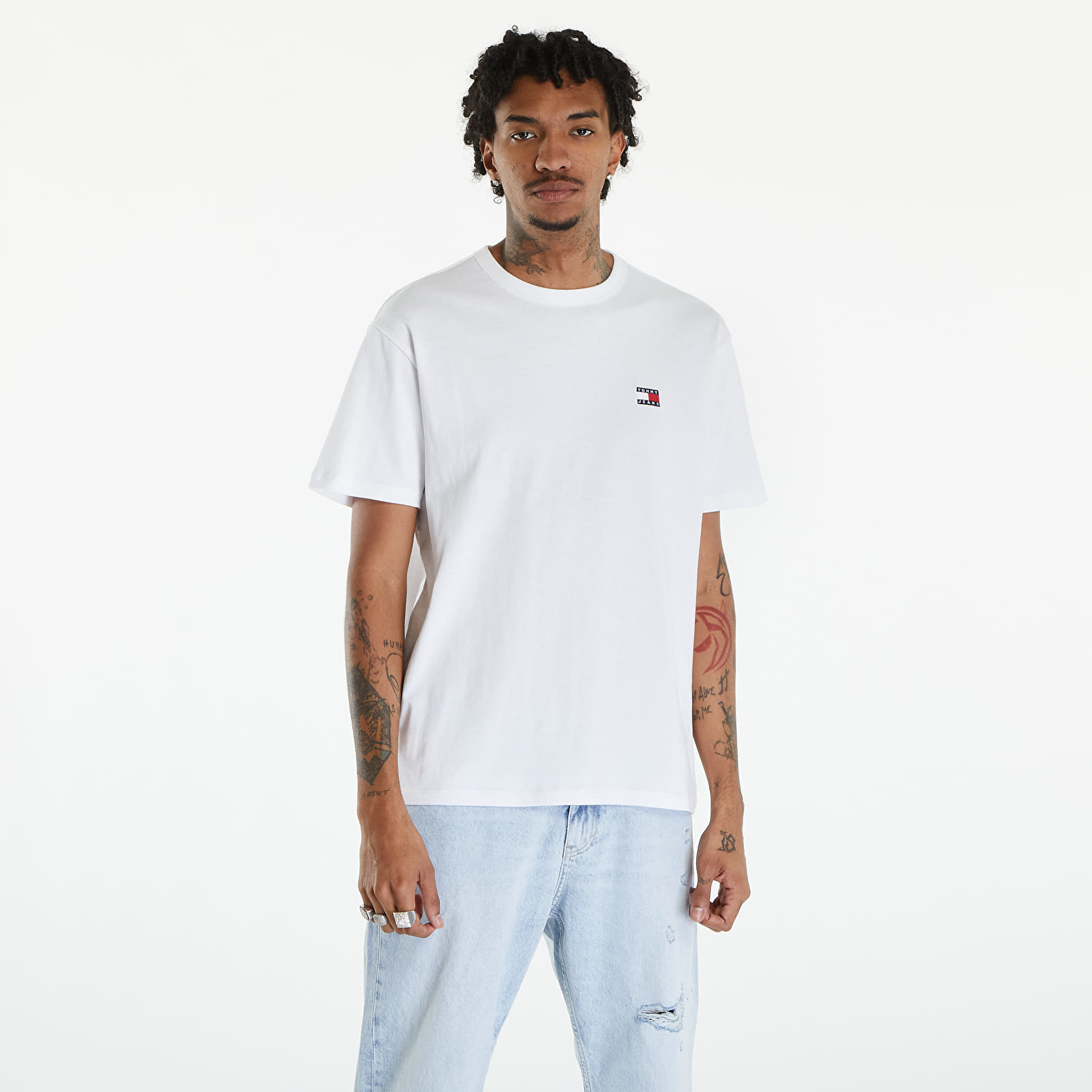 Koszulki Tommy Jeans Regular Badge Tee White