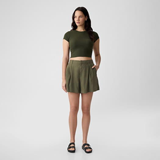 Βερμούδες GAP 4 Inch Linen Short Olive Night