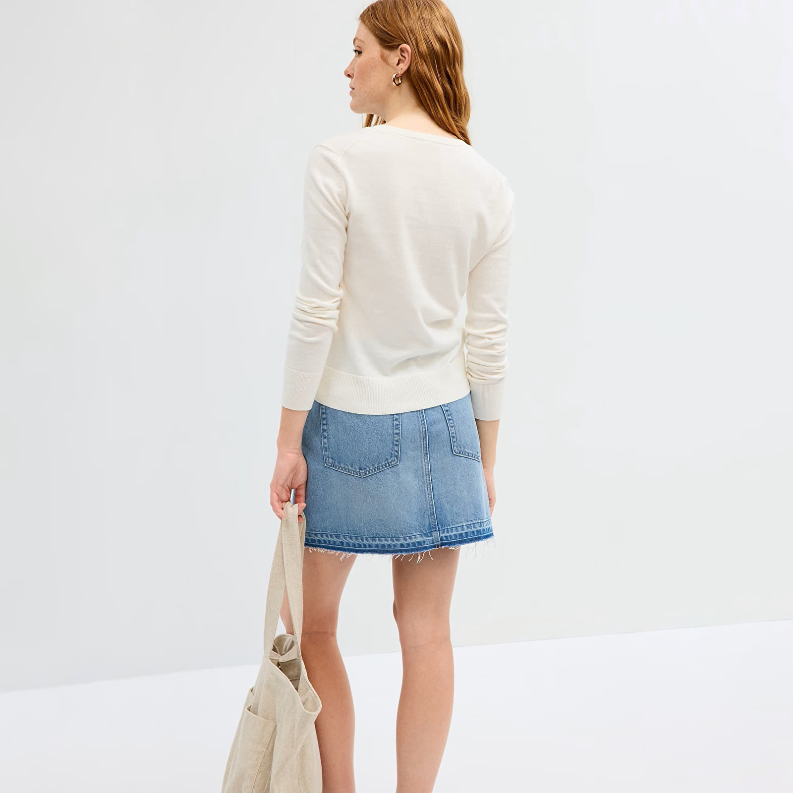 Pullover GAP Crew Cardigan Snowflake Milk