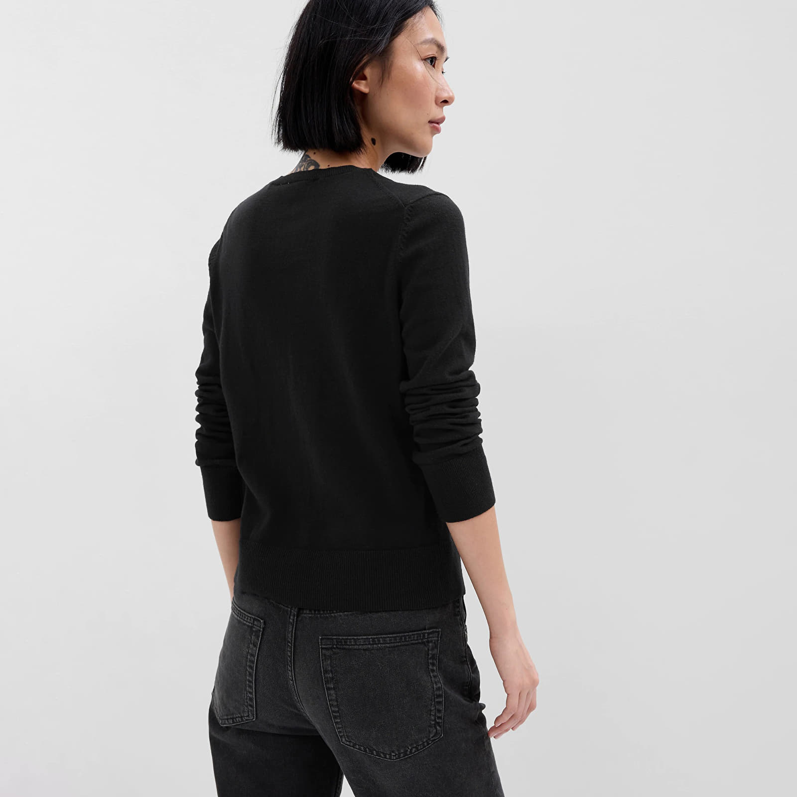 Pullover GAP Crew Cardigan True Black V2