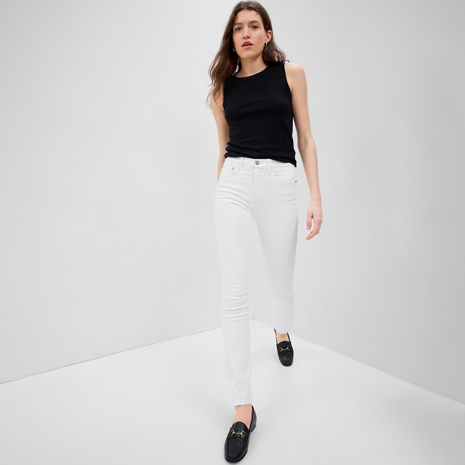 GAP Denim Pants Vintage Slim - High Rise Optic White